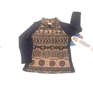 Sun Skinz Long Sleeve Rashguard Top Navy Aztec